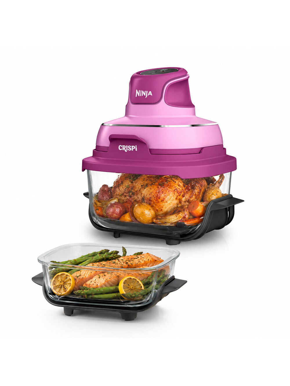 Ninja CRISPi Portable Glass Air Fryer Cooking System Smokey Rose